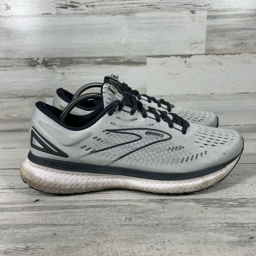 Brooks Womens Glycerin 19 Lace Up Running Athletic Sneakers Gray Size 12 - Picture 1 of 8